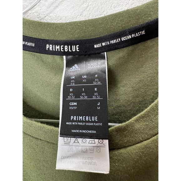 Adidas x Karlie Kloss Olive Oversize  Side Slit Training Tshirt xs - Picture 8 of 16